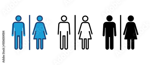 Toilet icon vector. restrooms icon vector. bathroom sign. wc, lavatory