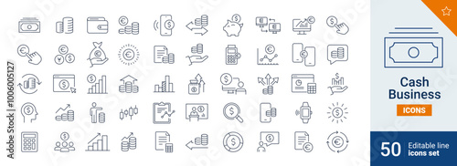 Cash icons Pixel perfect. money, transfert, finance, ...	
