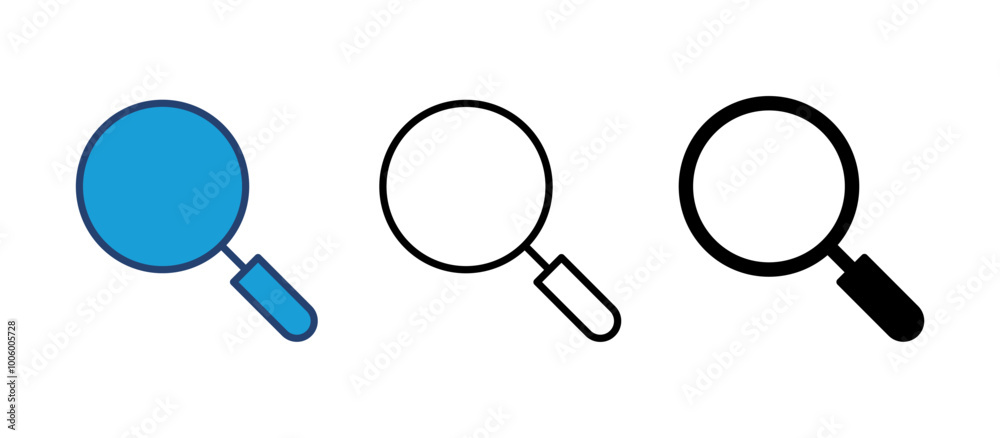 Search icon vector. search magnifying glass icon Search icon vector. search magnifying glass icon