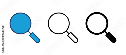 Search icon vector. search magnifying glass icon