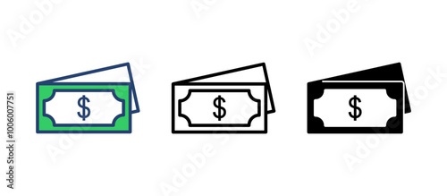 Money icon vector. Money vector icon.