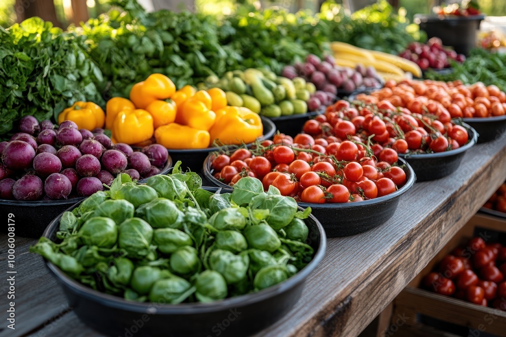 Fresh Produce at a Farmers Market