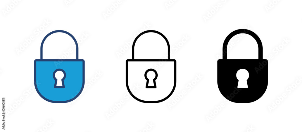 Lock icon vector. Padlock icon vector. Encryption icon. Security symbol Lock icon vector. Padlock icon vector. Encryption icon. Security symbol