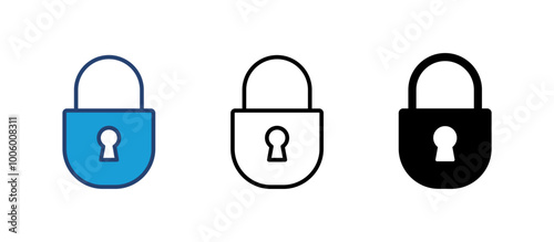 Lock icon vector. Padlock icon vector. Encryption icon. Security symbol