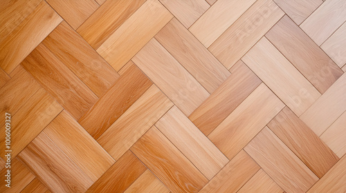 Sophisticated herringbone pattern parquet wood floor, showcasing the elegance of traditional craftsmanship in contemporary interior design create concept, copy space for design