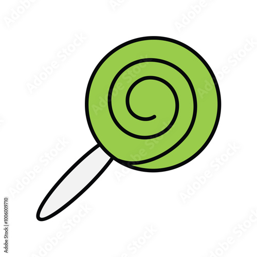 lollipop color line icon with white background vector stock illustration