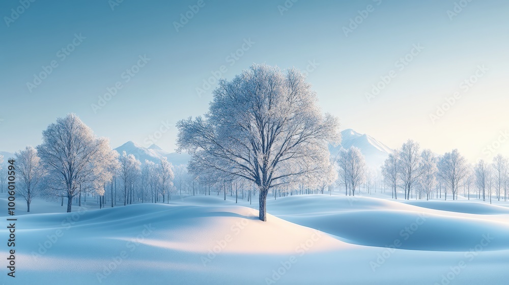 minimalistic winter landscape. winter background in minimalist style minimalistic winter landscape. winter background in minimalist style