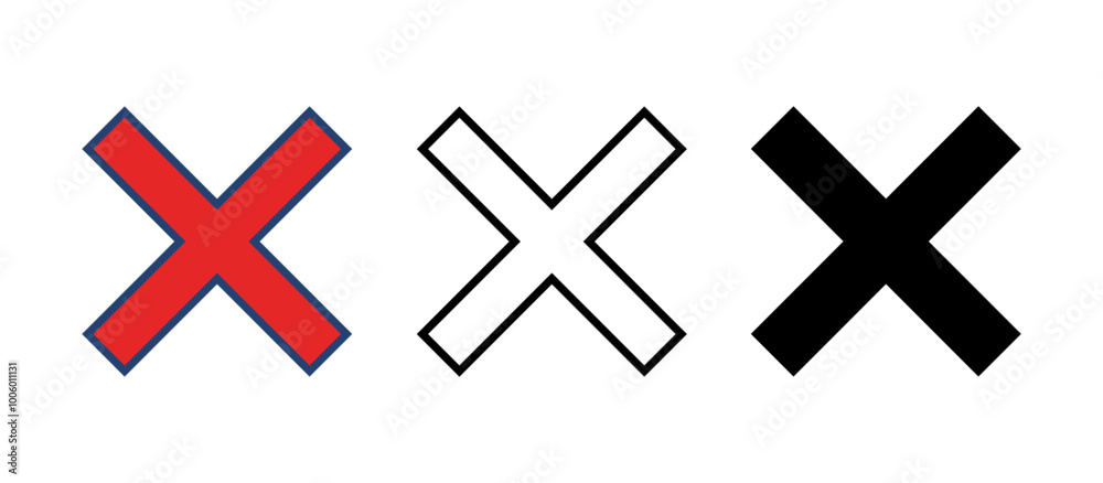 Obraz premium Close vector icon. Delete icon vector. cross sign