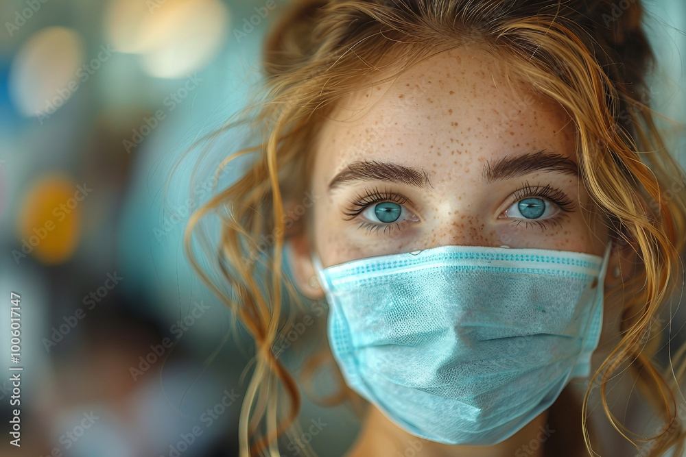People wearing coronavirus face mask personal safety outbreak pandemic danger, Generative AI People wearing coronavirus face mask personal safety outbreak pandemic danger, Generative AI