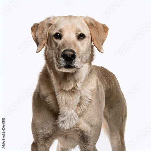 golden retriever isolated on white