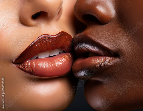 Labios de mujer besandose