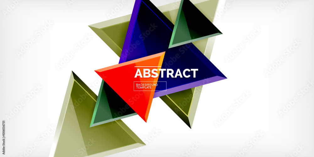 Triangle glass shapes geometric abstract background. Vector Illustration For Wallpaper, Banner, Background, Card, Book Illustration, landing page