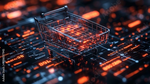 an An infographic highlighting B2B e-commerce trends such as mobile commerce and omnichannel strategies.