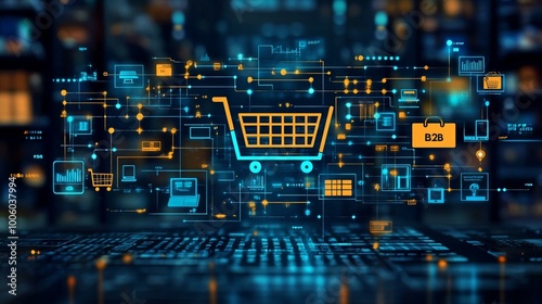this A visual representation of B2B e-commerce platform scalability and customization options.