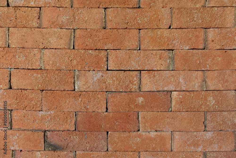 Empty grunge street with warehouse Handmade brick wall Empty grunge street with warehouse Handmade brick wall