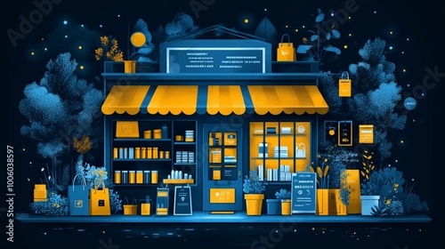 the An illustration of B2B e-commerce personalization and targeted marketing strategies.