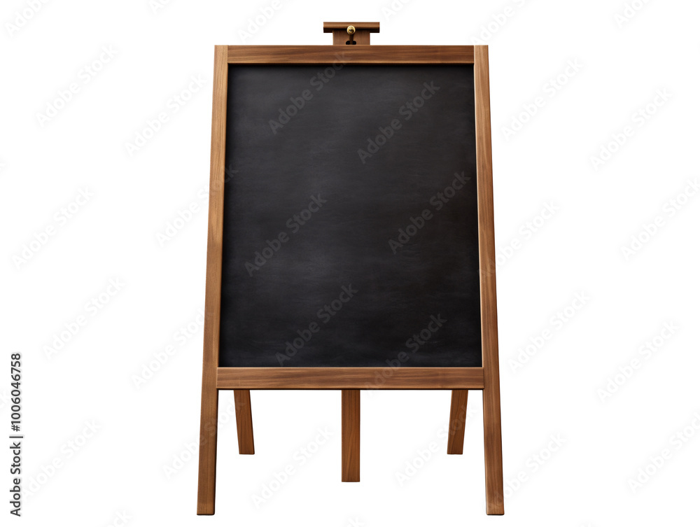 a black board on a stand a black board on a stand
