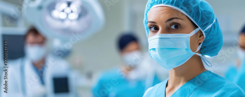 Hospital room with leukemia patient undergoing bone marrow transplant, medical team monitoring, Leukemia, treatment concept
