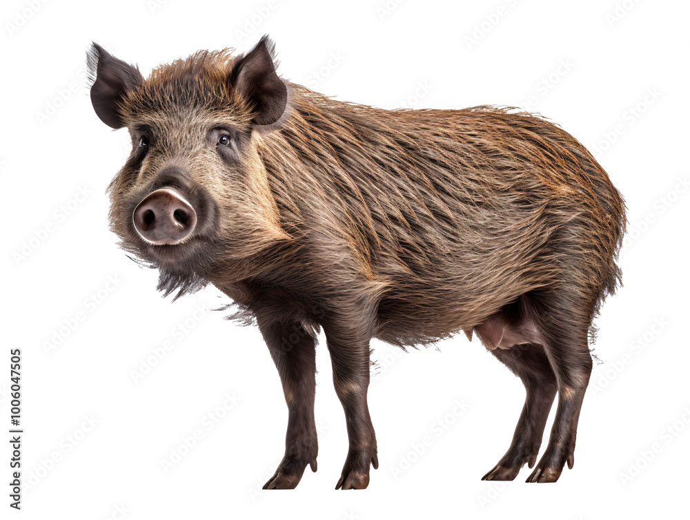 a brown pig with long hair a brown pig with long hair