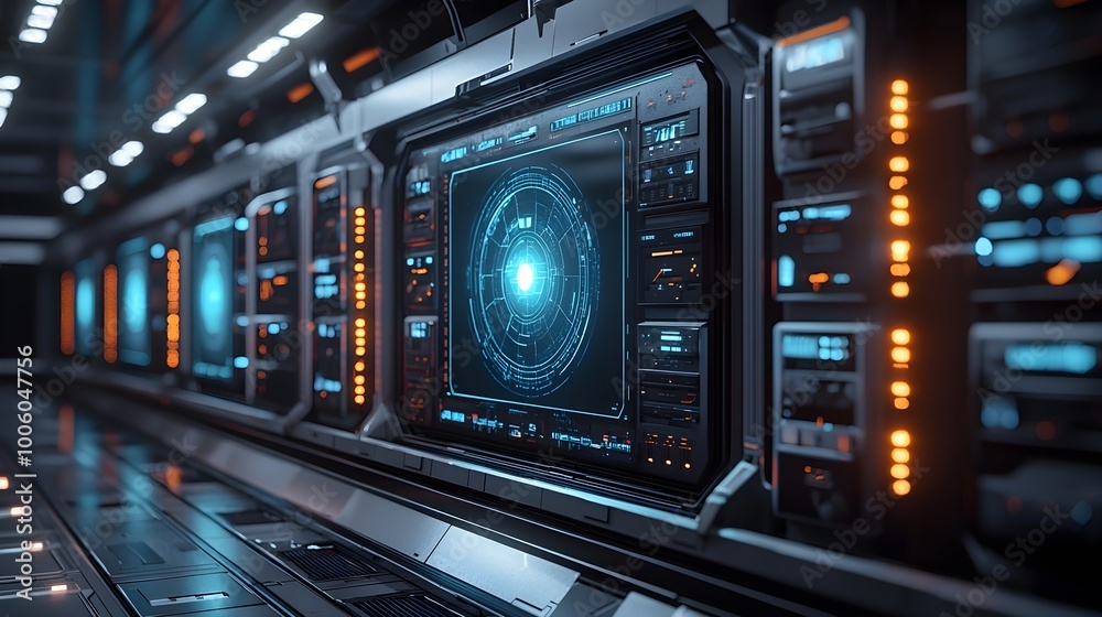 Futuristic Control Panel Interface Futuristic Control Panel Interface