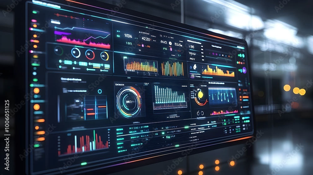 Futuristic Data Analysis Interface Futuristic Data Analysis Interface