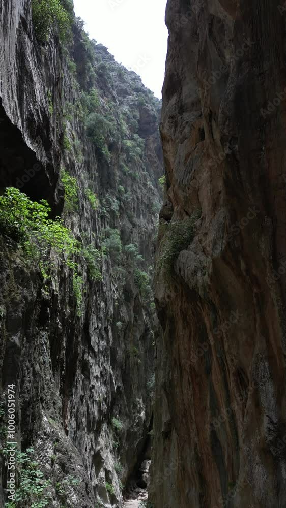 Vertical video of the massive steep cliffs, nature of Mallorca, Spain, 4k Vertical video of the massive steep cliffs, nature of Mallorca, Spain, 4k