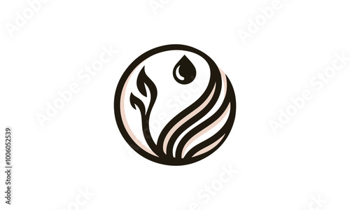 Dermatology logo design, vector symbol for natural beauty body and face care, natural beauty face care vector symbol
