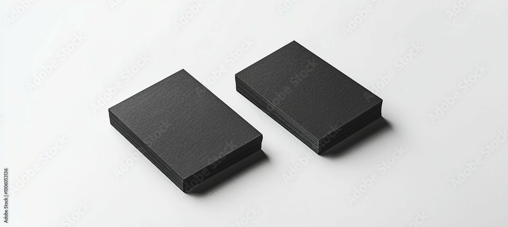 Two Black Blank Business Cards Mockup Two Black Blank Business Cards Mockup