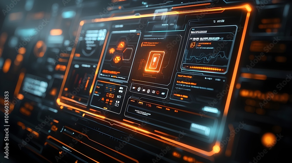 Obraz premium Futuristic Digital Interface