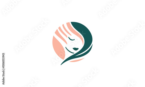 Dermatology logo design, vector symbol for natural beauty body and face care, natural beauty face care vector symbol 