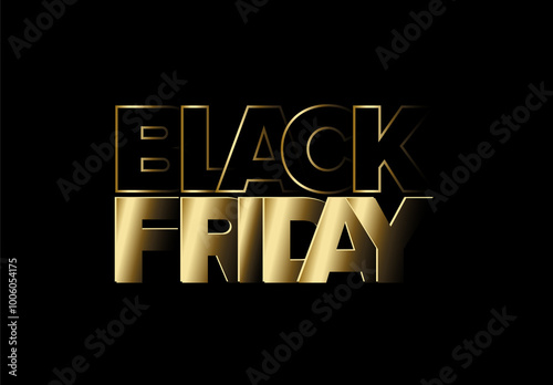 Obraz na płótnie Black friday sale golden lettering template for banner poster flyer or social media status w salonie