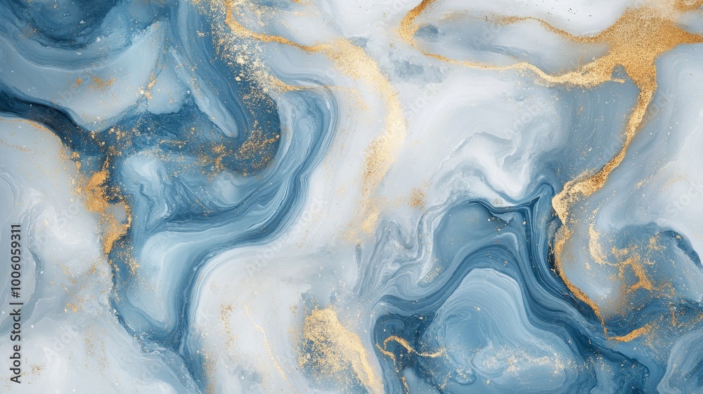 Abstract blue and gold marble texture with Abstract blue and gold marble texture with