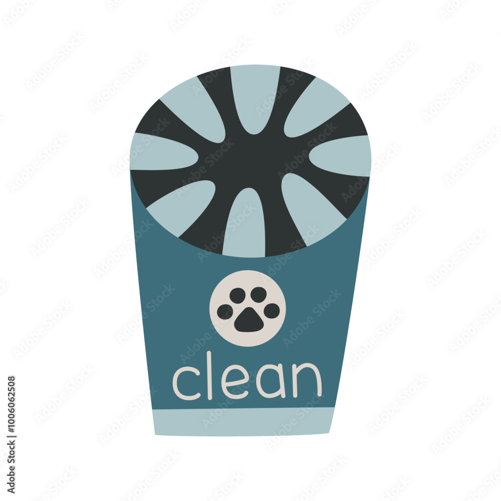 Samolepka Portable paw washer for dogs with soft silicone bristles for easy cleaning