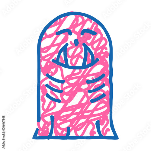ghoul ghost doodle icon sketch vector. ghoul ghost sign. isolated symbol illustration