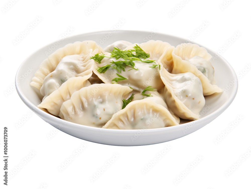a bowl of dumplings with sauce a bowl of dumplings with sauce