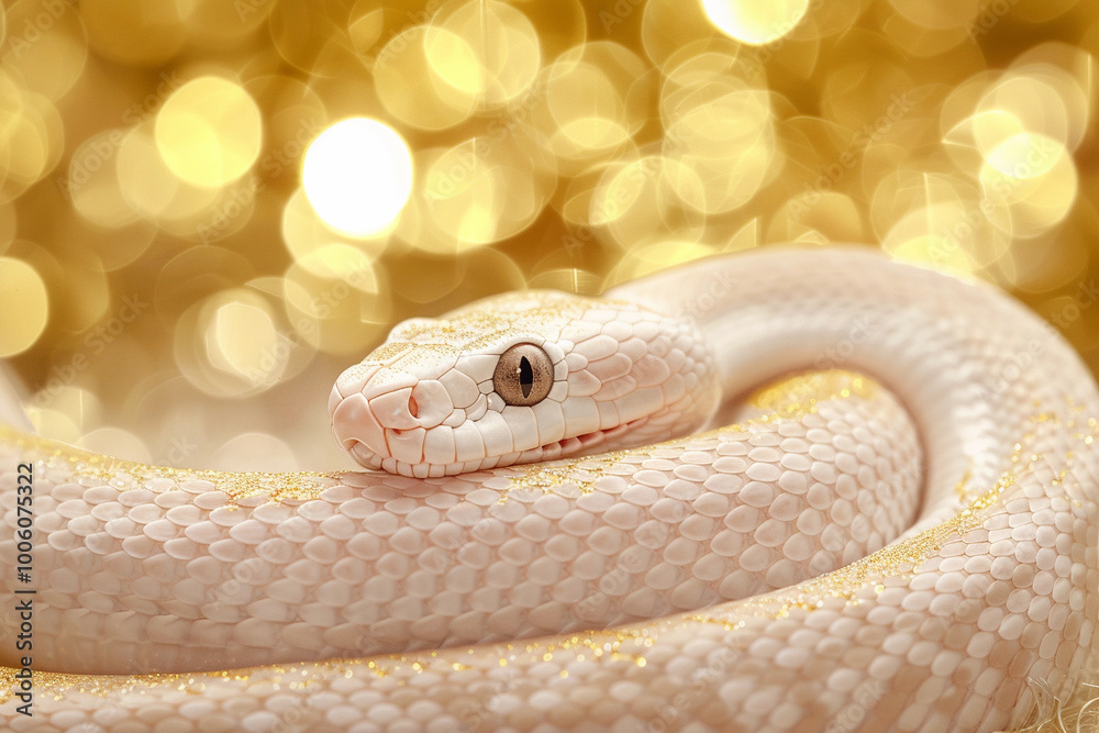 Fototapeta premium Beautiful greeting card with holiday composition for happy and joy celebrate New Year