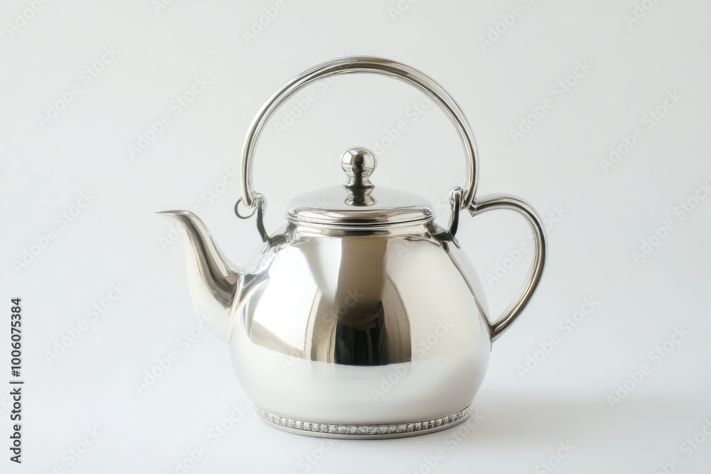 Silver Tea Pot on White Surface Silver Tea Pot on White Surface