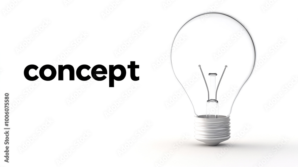Concept. Minimalist image indicating the emergence of an idea. White background Concept. Minimalist image indicating the emergence of an idea. White background
