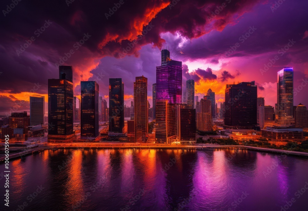 vibrant depictions dynamic weather urban landscapes featuring stormy radiant reflections city skylines, architecture, cityscape, light, shadow, pavement vibrant depictions dynamic weather urban landscapes featuring stormy radiant reflections city skylines, architecture, cityscape, light, shadow, pavement