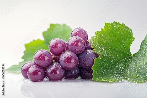 Fresh Grapes on Table photo