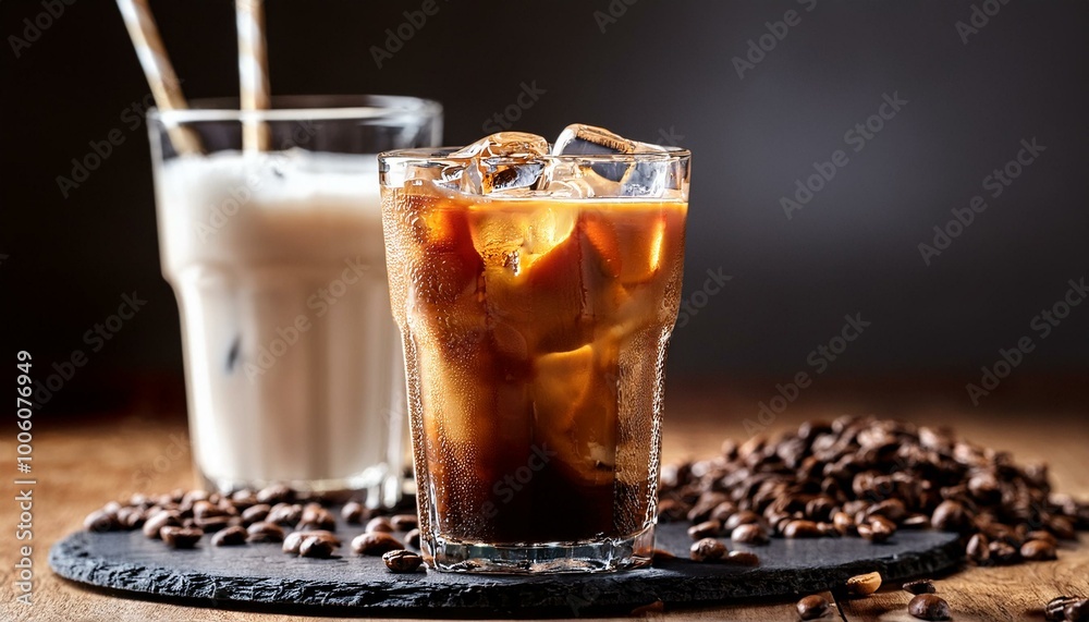 Iced coffee with milk Iced coffee with milk