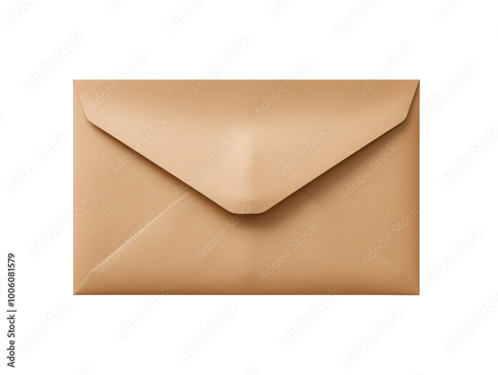 a brown envelope with a corner