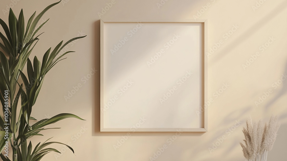 Close-up mock-up of a blank poster with a sleek black frame against a neutral white wall design, black frame on white wall mock up AI generated. Close-up mock-up of a blank poster with a sleek black frame against a neutral white wall design, black frame on white wall mock up AI generated.