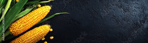 a banner showing corn on the cob