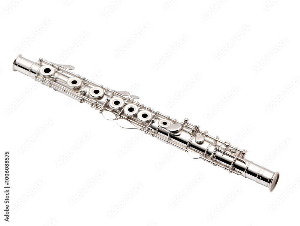 Obraz premium a silver flute with small holes