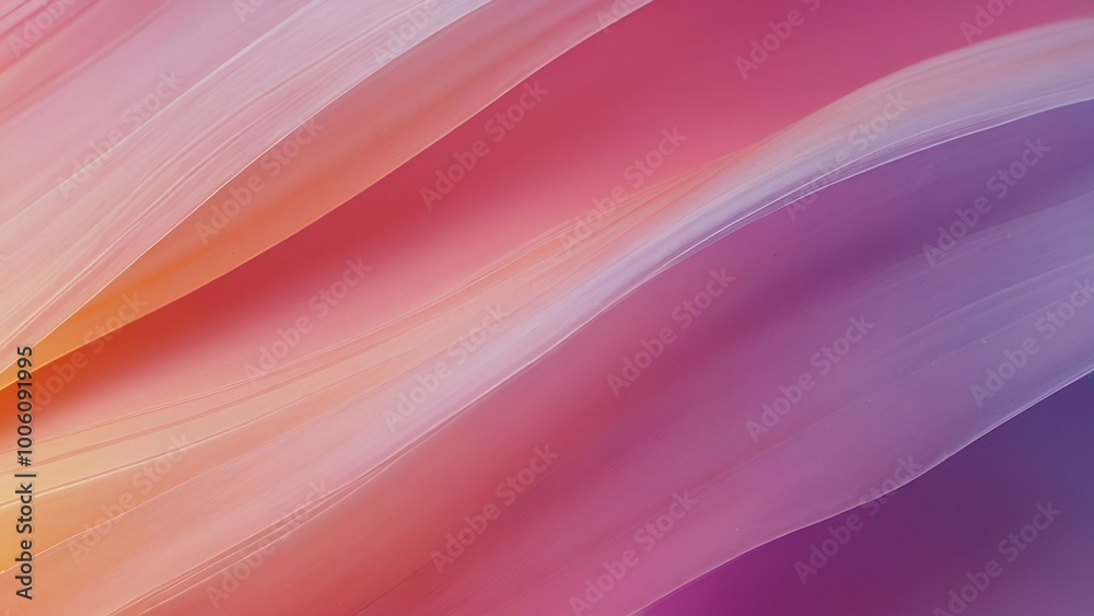 Fototapeta premium Pastel gradient background with flowing lines in pink, peach, and lavender, soft and harmonious for a Women's Day design