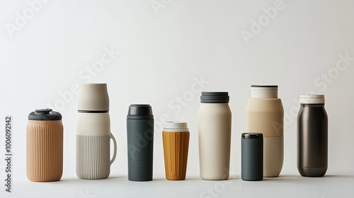 Assorted Stylish Drink Containers on Display