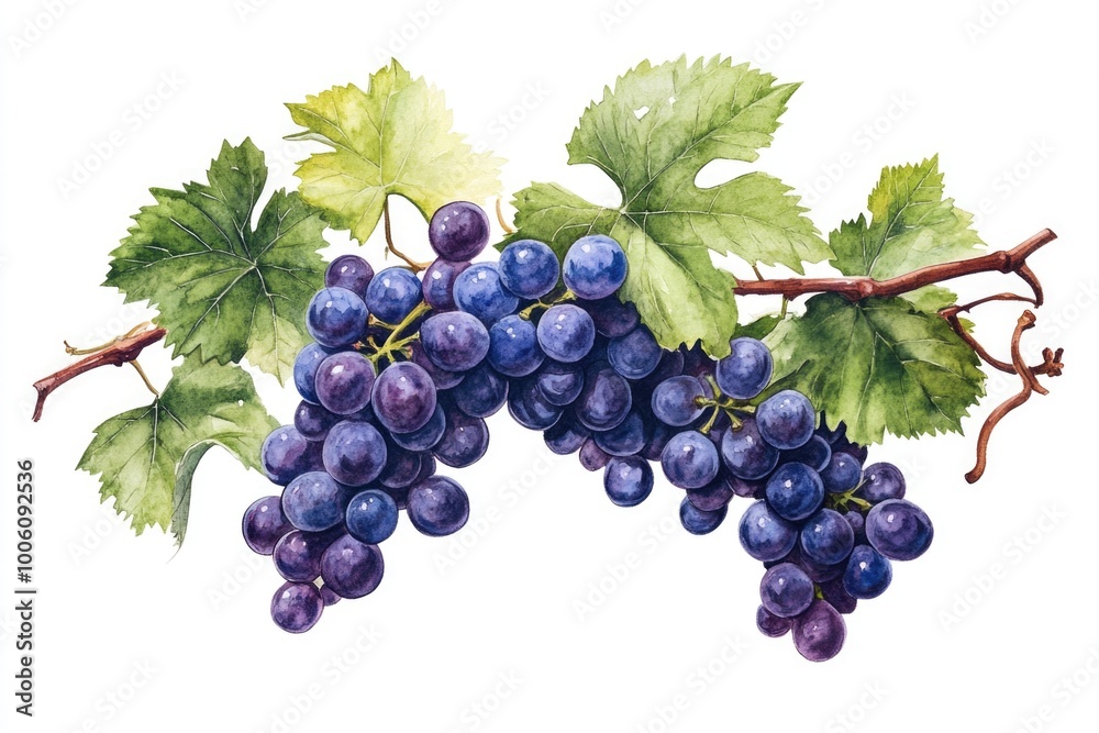 Fototapeta premium Grapes on vine
