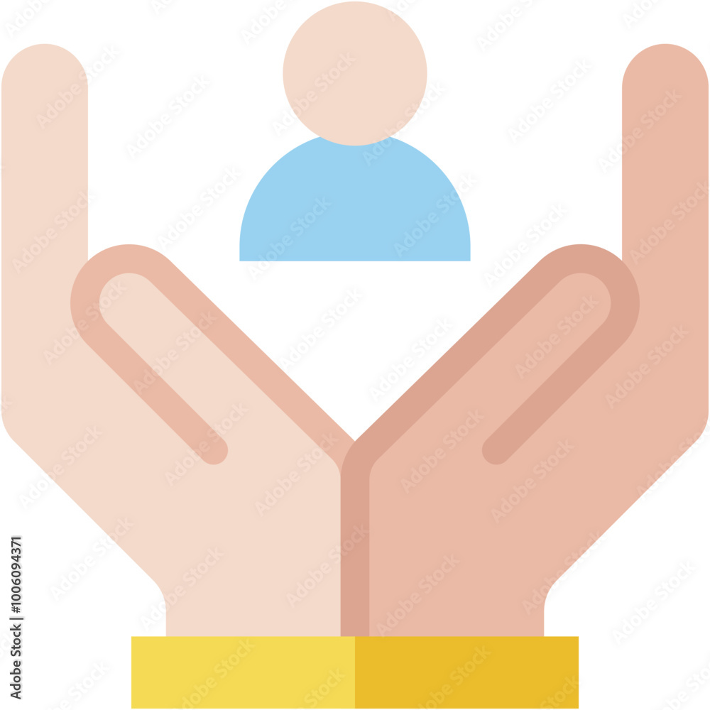 Vector Icon Social Care, Help, People, Assistance, Hand Vector Icon Social Care, Help, People, Assistance, Hand