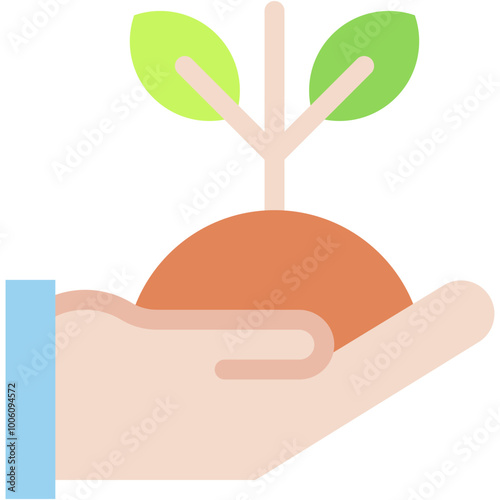 Vector Icon Sapling, Plant, Nature, Ecology, Hand